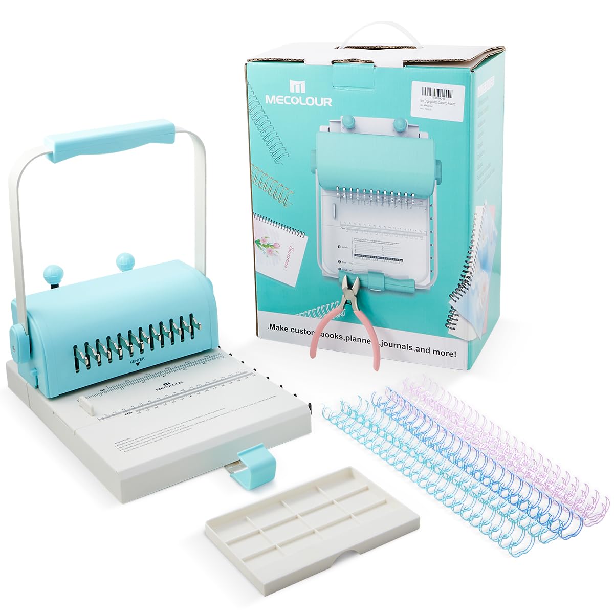 Amazon.co.jp: MECOLOUR 製本機、穴ピッチ2:1、バインディングキット